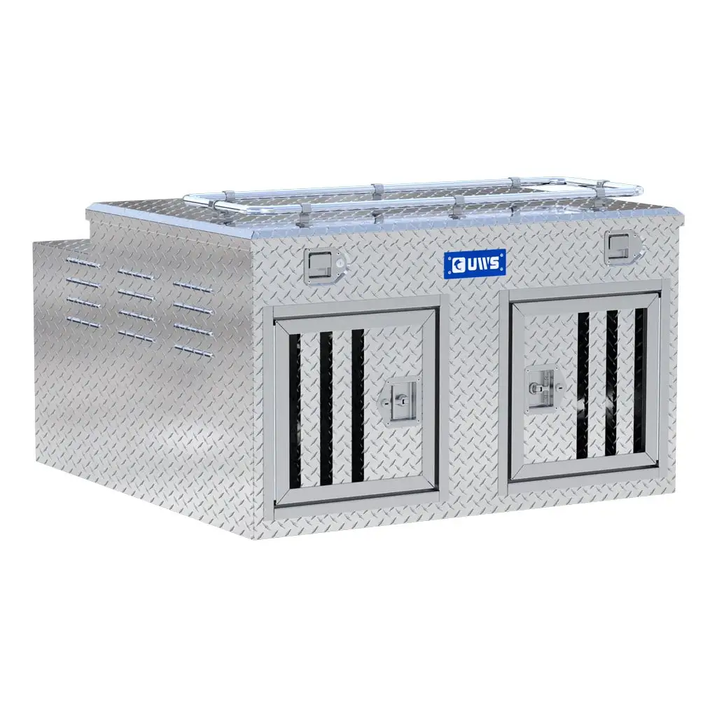 Double-Door Aluminum Dog Box
